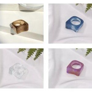 Women's Ring Acrylic Irregular 4 Colors to Choose From